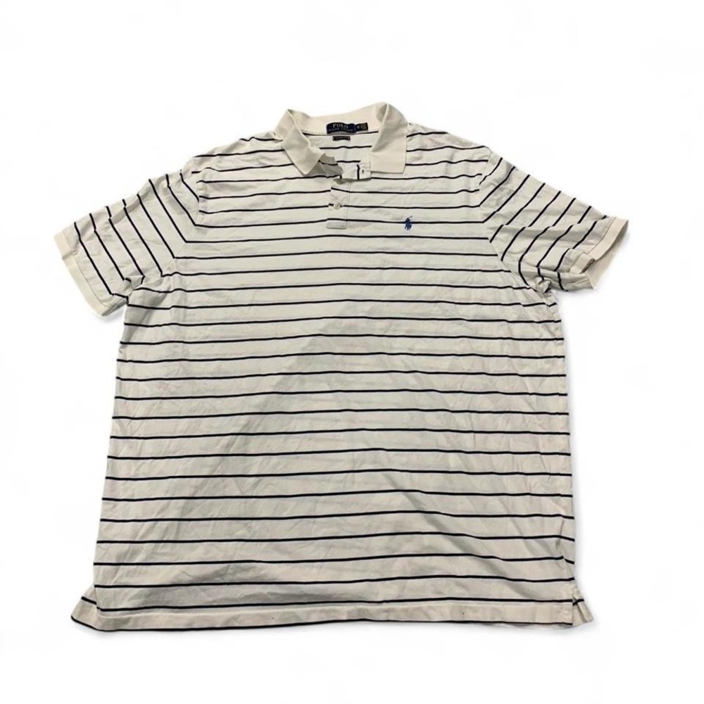 Polo Ralph Lauren Navy Stripe Polo Shirt XXL